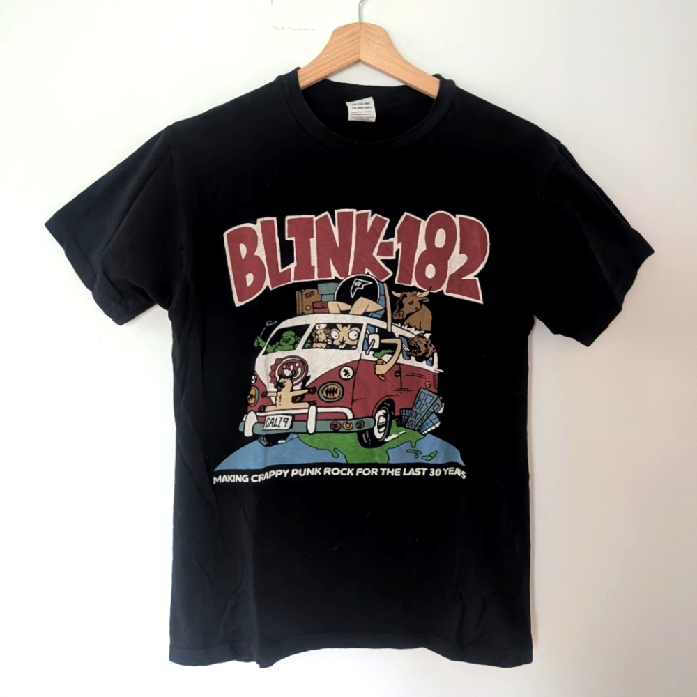 Blink-182 Crappy Punk Rock Black Graphic T-Shirt (S)